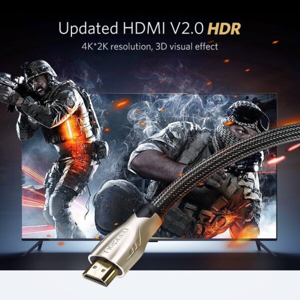 4K HDMI to HDMI 2.0 Cable Cord for PS4 and Apple TV