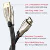 4K HDMI to HDMI 2.0 Cable Cord for PS4 and Apple TV